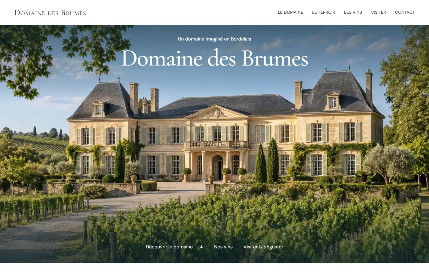 Site de démonstration Domaine des Brumes — le domaine